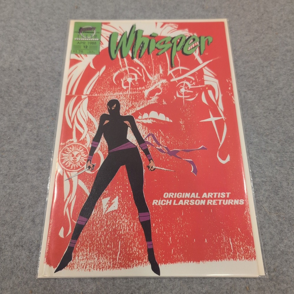 Whisper 12 First Comics April 1988 Rich Larson Art Ninja Series